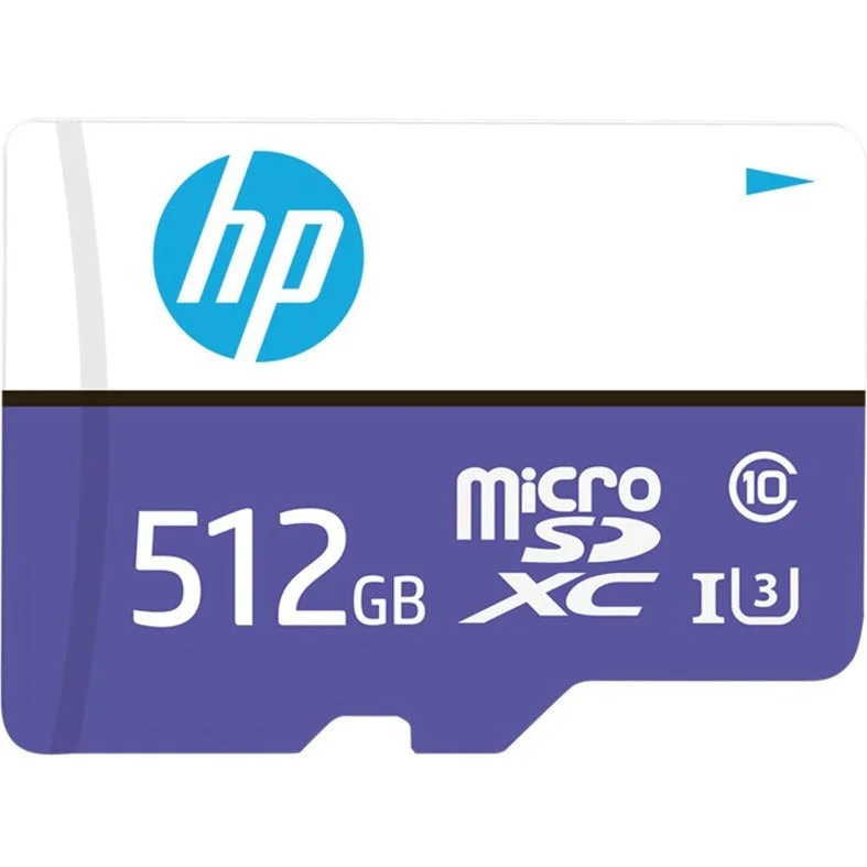 HP P-SDU512U3100HPMX-GE mx330 Class 10 U3 microSD Flash Memory Card, 512GB Storage Capacity, 100 MB/s Maximum Read Speed