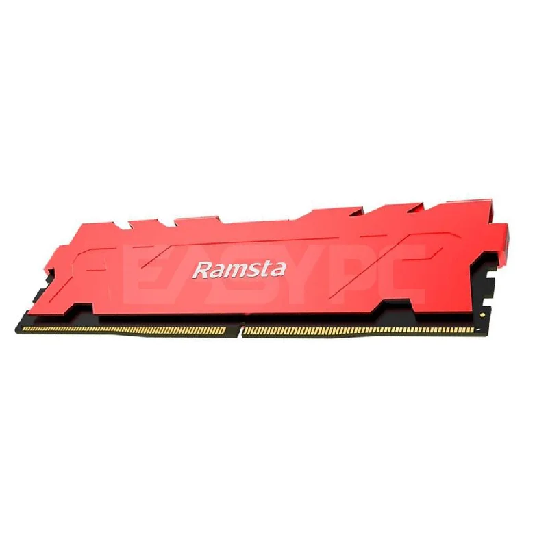 Ramsta 8gb 1x8 Ddr4-2666mhz Red Wide & Narrow Design,Innovative micro-knitting space and Good Appearance Memory