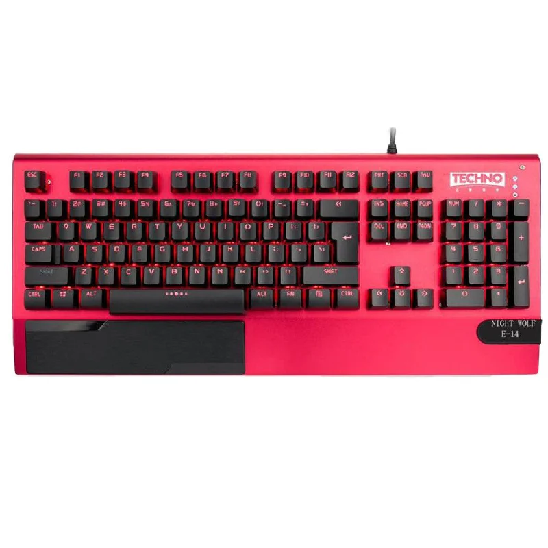 Techno Zone E-14 Blue Switch Wired Rainbow Gaming Keyboard English & Arabic