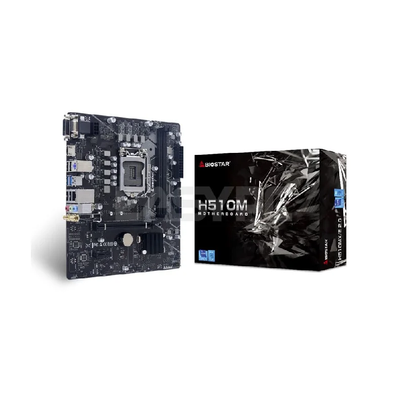 Biostar H510MX/E 2.0 Socket 1200 Ddr4, PCIe 4.0, Debug LED, Super Hyper PW, Support WiFi 6 module Gaming Motherboard