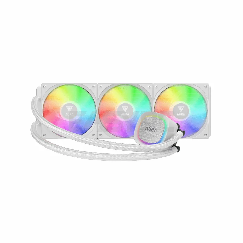 Gamdias Aura GL360 V2 AIO CPU RGB Liquid Cooler White