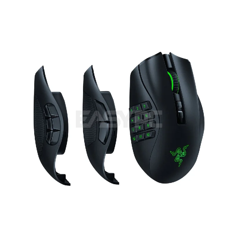 Razer Naga Pro Modular Wireless Gaming Mouse with Swappable Side Plate w/ 2, 6, 12 Button Configurations, Focus+ 20K DPI Optical Sensor Fastest Gaming Mouse RZ01-03420100-R3A1 1ION RARZ2192