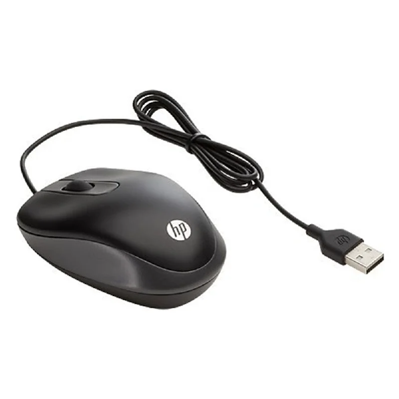 HP G1K28AA USB Travel Wired Mouse with 1000 DPI and 3 buttons