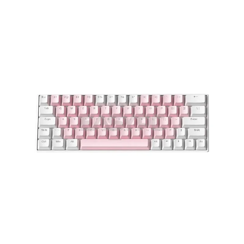 Anubis AG64 RGB Hotswappable Gaming Mechanical Keyboard Pink White