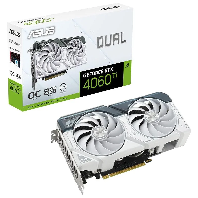 ASUS Dual GeForce RTX 4060 Ti White OC 8GB GDDR6 Graphics Card