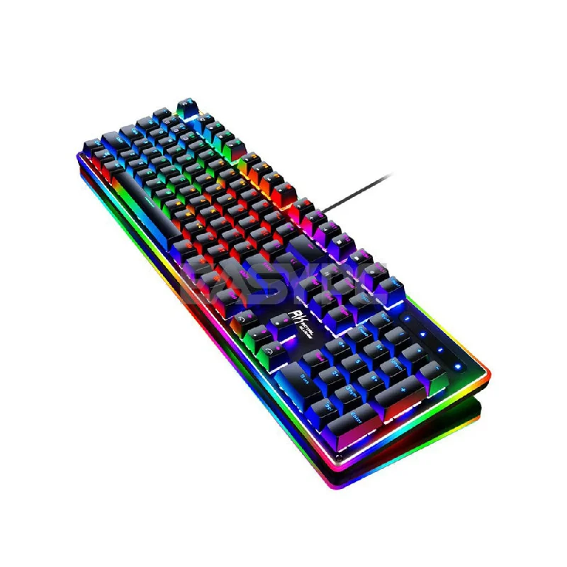 Royal Kludge RK918 RGB Symphony Lighting Huano Blue & Brown Switch Black & White Case Mechanical Gaming Keyboard 4JTP