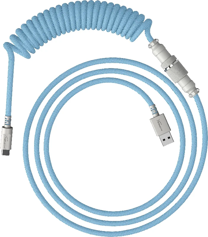 HP HyperX USB-C Coiled Cable Light Blue-White (6J680AA)