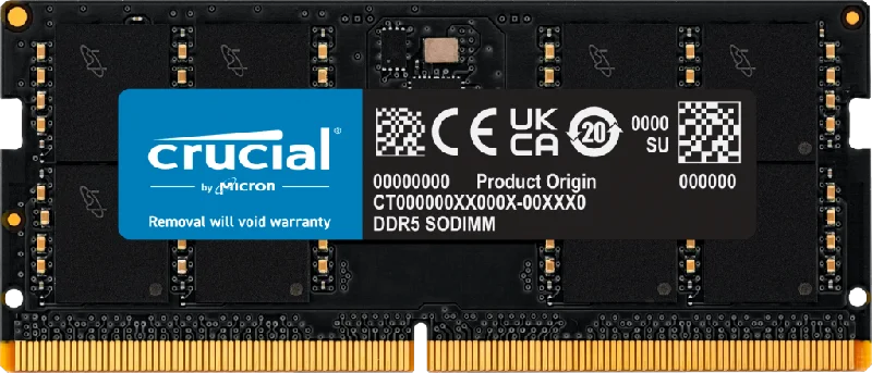 Crucial 32GB DDR5 4800MHz SODIMM Laptop Memory