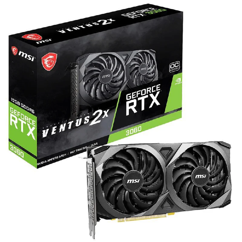 MSI GeForce RTX 3060 VENTUS 2X OC 12GB GDDR6 Graphics Card