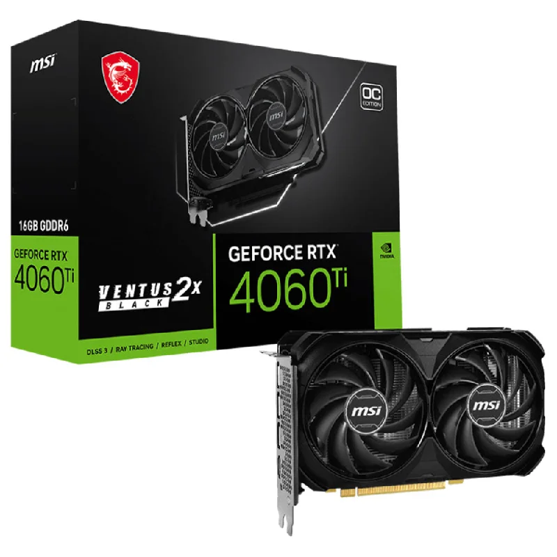 MSI GeForce RTX 4060 Ti VENTUS 2X OC 16G GDDR6 Graphics Card