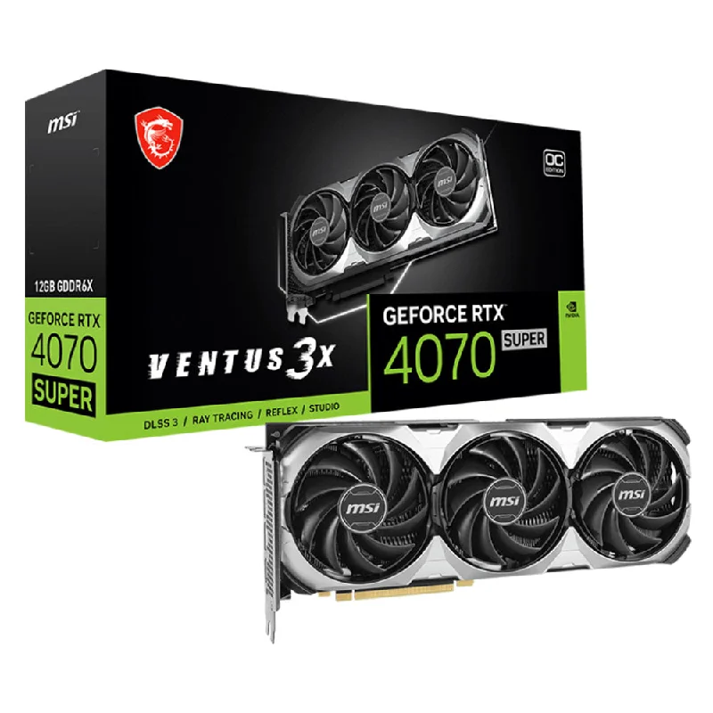 MSI GeForce RTX 4070 SUPER VENTUS 3X OC 12GB GDDR6X Graphics Card