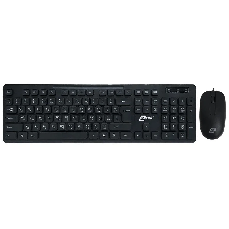 Zero ZR-4608 Wired Keyboard + Mouse Combo English & Arabic