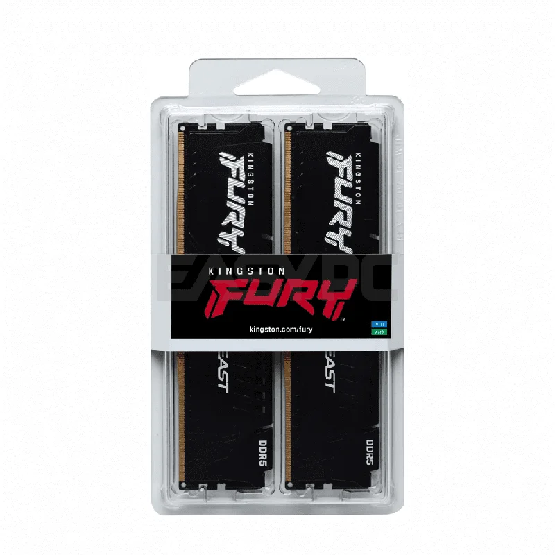 Kingston Fury Beast 16gb KF552C36BBEK2-16 2x8 5200MT/s Ddr5 CL36 Memory Black AMD EXPO