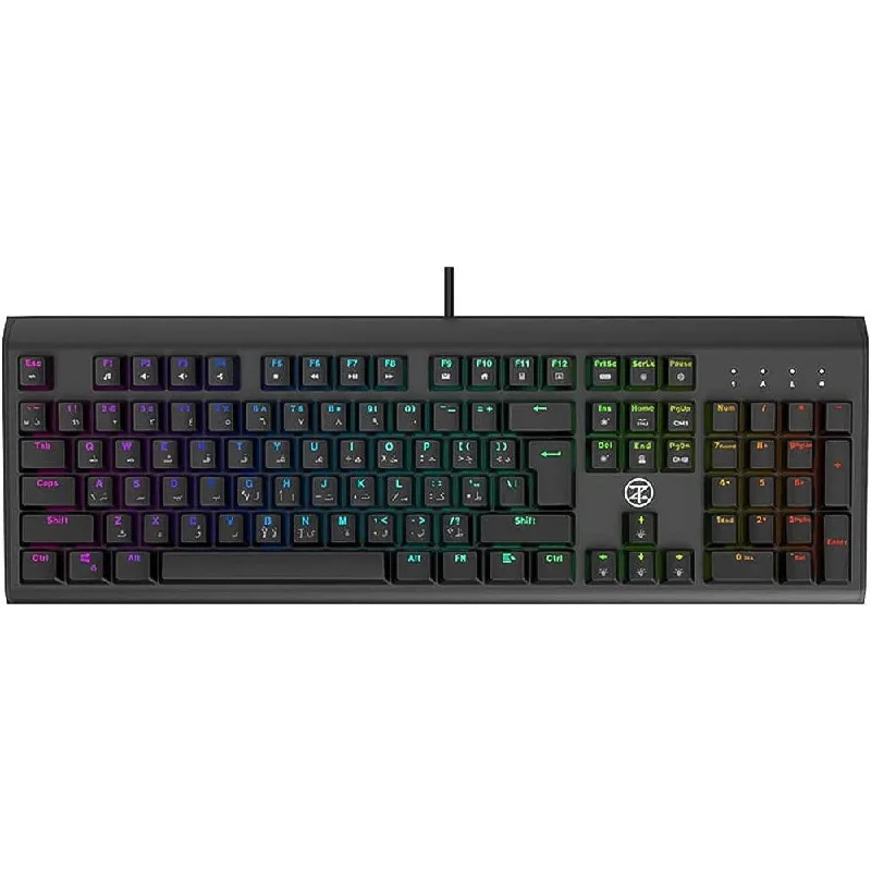 Techno Zone E-26 Blue Switch Wired RGB Gaming Keyboard English & Arabic