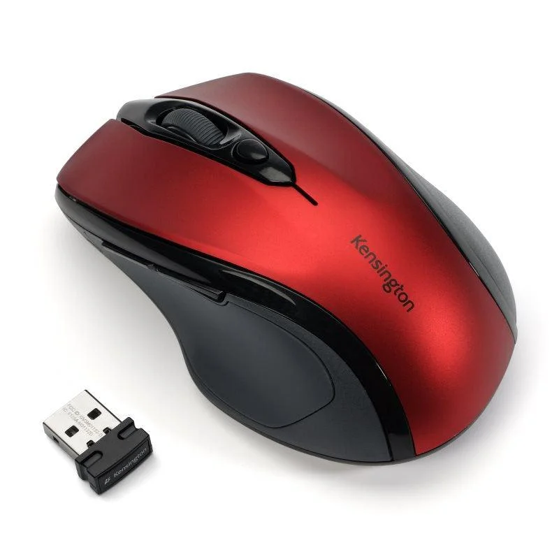 KENSINGTON Pro Fit Mid-Size Wireless Mouse - Ruby Red (72422)