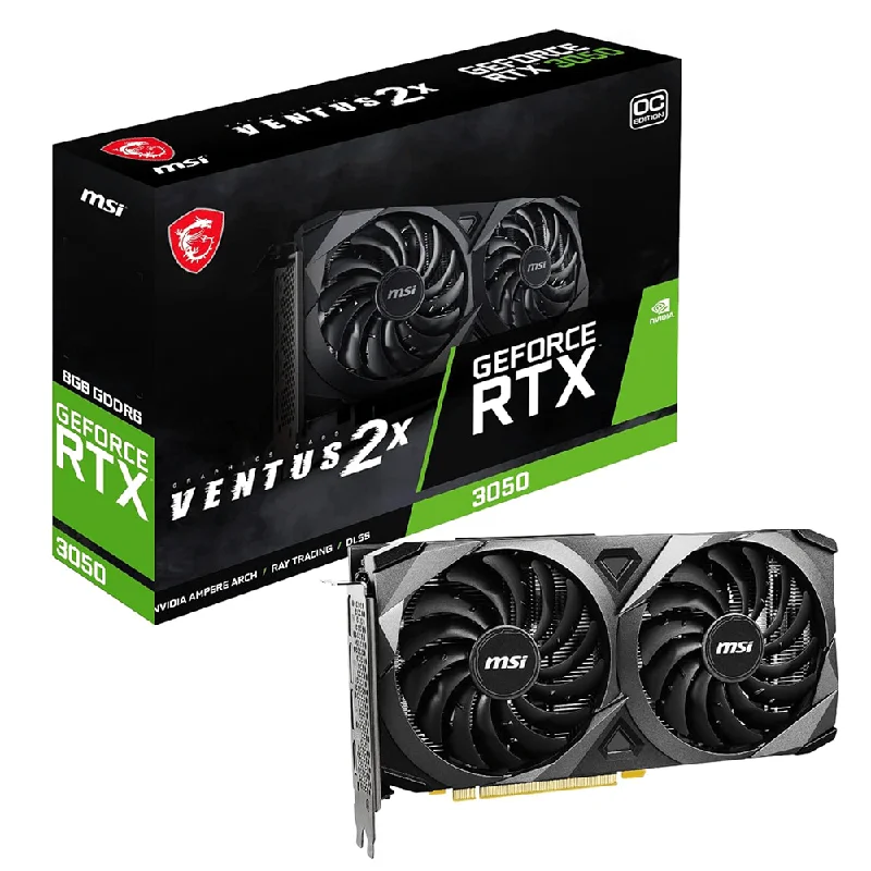 MSI GeForce RTX 3050 Ventus 2X OC 8GB GDDR6 Graphics Card