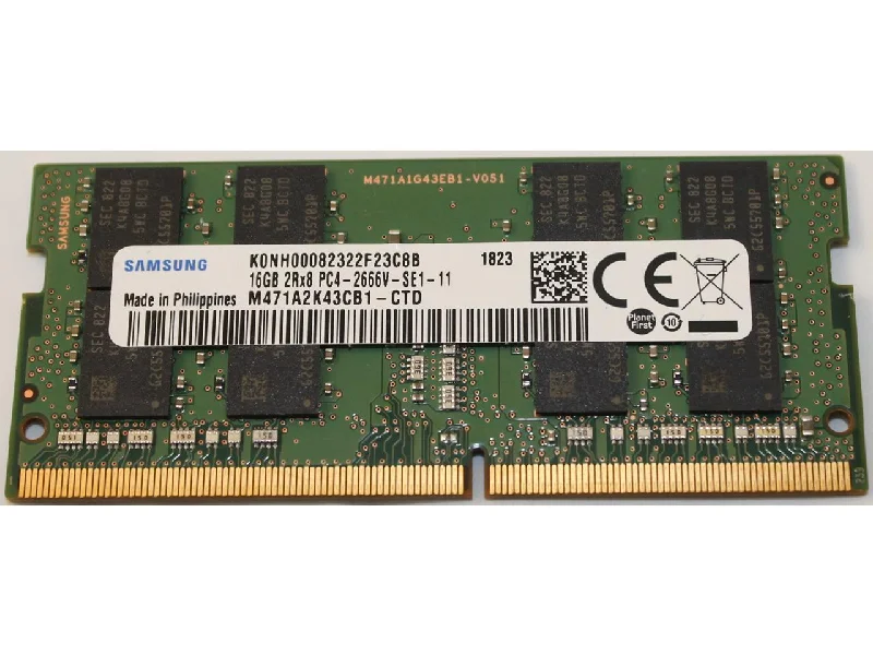 M471A2K43Cb1-Ctd Samsung 16Gb Ddr4 Pc4-21300 2666Mhz 260 Pin Sodimm 1.2V, Cl 19 Laptop Ram Memory Module