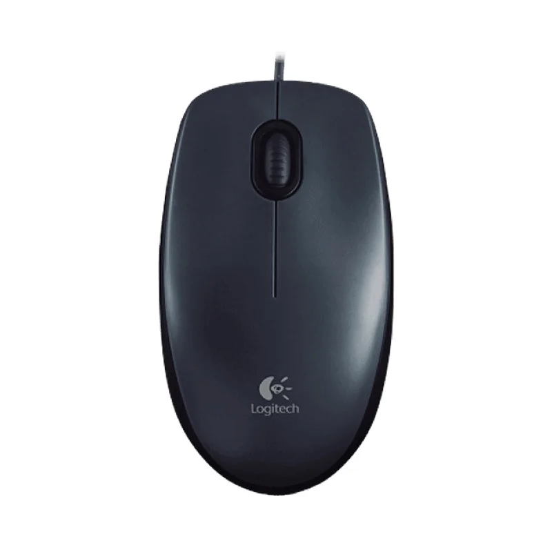 Logitech M90 Wired Optical Mouse with 1000 DPI and Ambidextrous Design