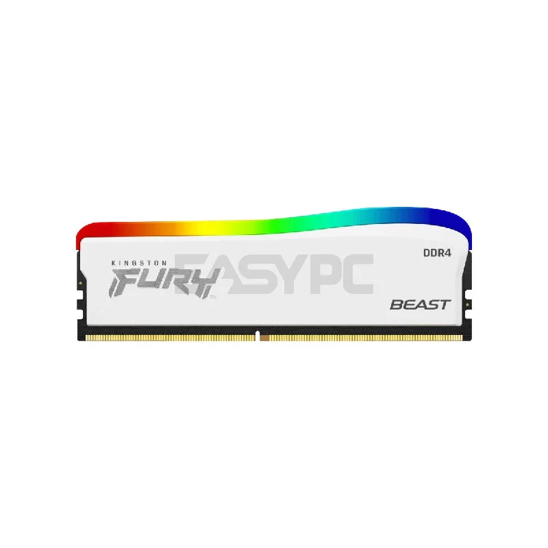 Kingston Fury Beast 16GB 1x16 3200MT/s DDR4 Memory RGB White Special Edition