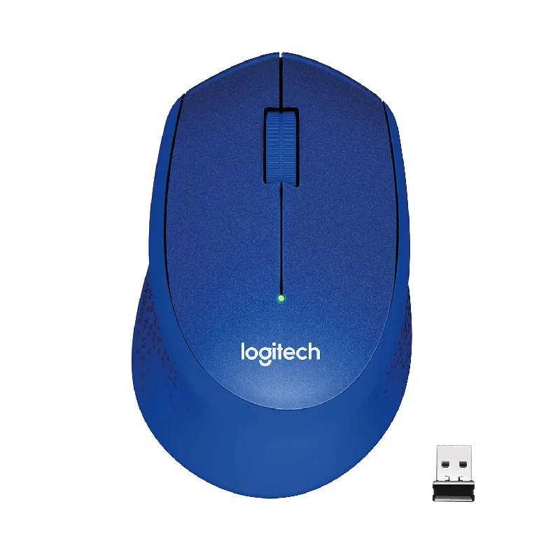 Logitech M331 Silent Plus Wireless Optical Mouse Blue with 1000DPI and 2.4 GHz Technology