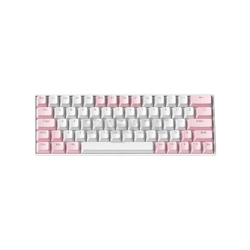 Anubis AG64 RGB Hotswappable Gaming Mechanical Keyboard White Pink