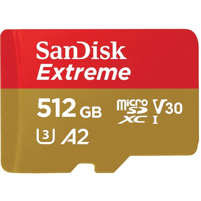 SanDisk SDSQXA1-512G-AN6MA Extreme microSD UHS-I Card - 512GB, High-Speed Storage for Your Devices