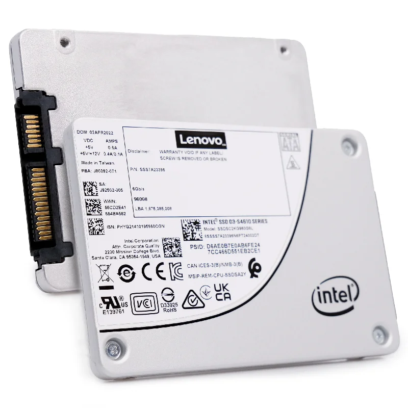 Intel/Lenovo S4610 SSDSC2KG960G8L1 960GB 3 DWPD SATA 6Gb/s 3D NAND TLC 2.5in Open Box Solid State Drive