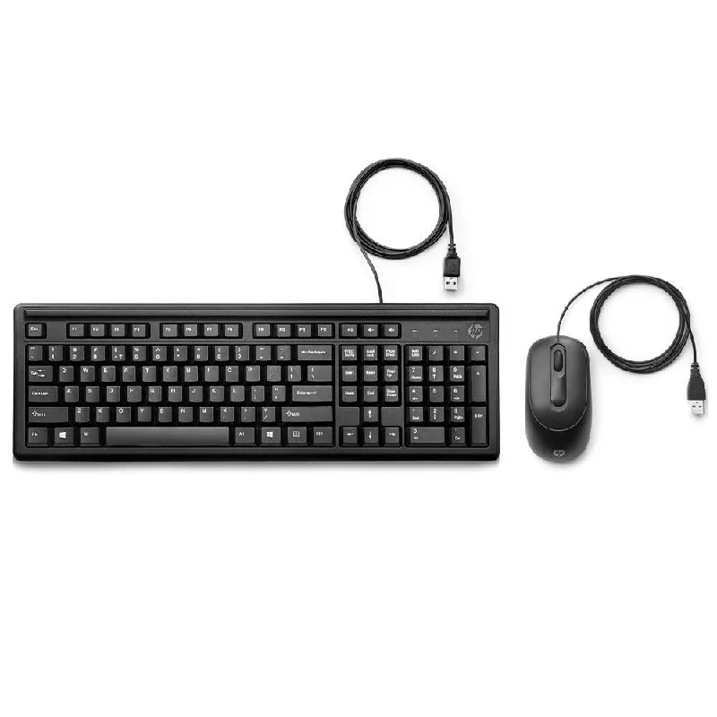 HP 160 Wired Keyboard + Mouse Combo English & Arabic