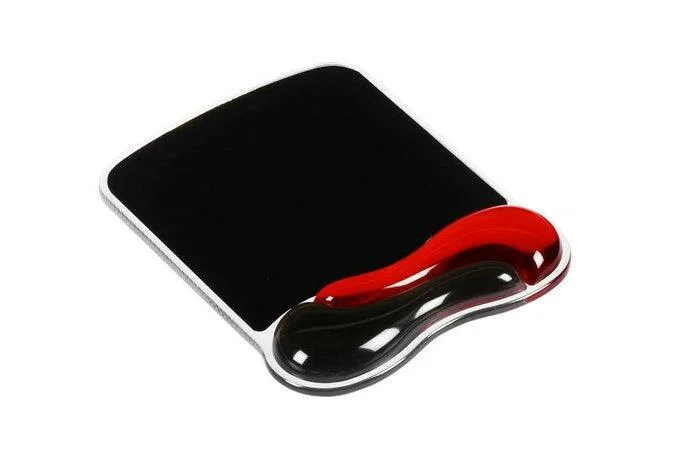 KENSINGTON Duo Gel Mouse Pad with Integrated Wrist Support - Red|Black (62402)