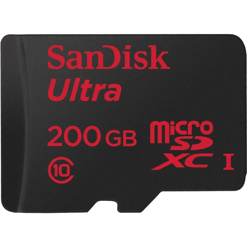 SanDisk SDSDQUAN-200G-A4A Ultra microSDXC UHS-I Card, 200GB Storage Capacity, Class 10, 90 MB/s Maximum Read Speed