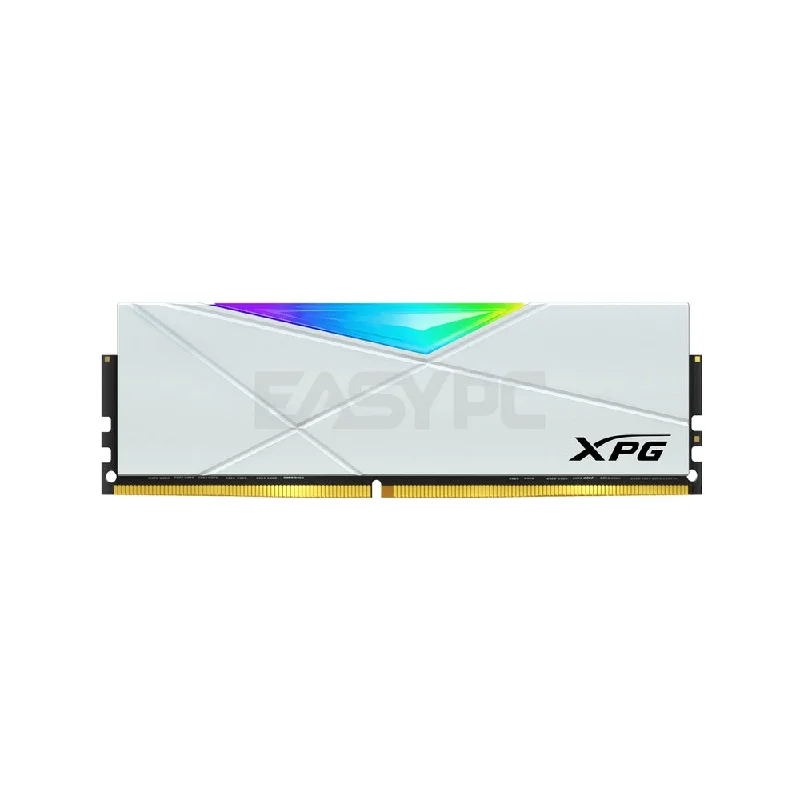 Adata Spectrix D50 8gb 1x8 3200mhz Ddr4 RGB Memory White with Heatsink