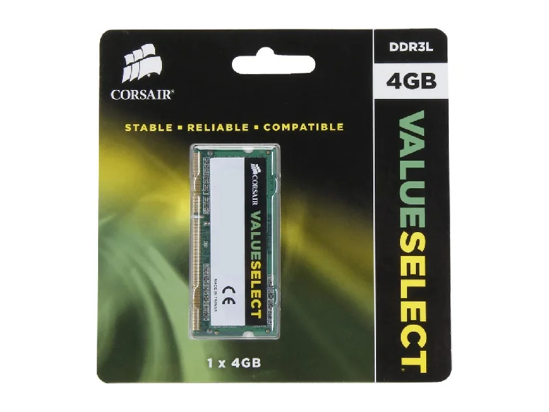 Corsair Valueselect 4Gb 204-Pin Ddr3 So-Dimm Ddr3L 1600 (Pc3L 12800) Laptop Memory Model Cmso4Gx3M1C1600C11