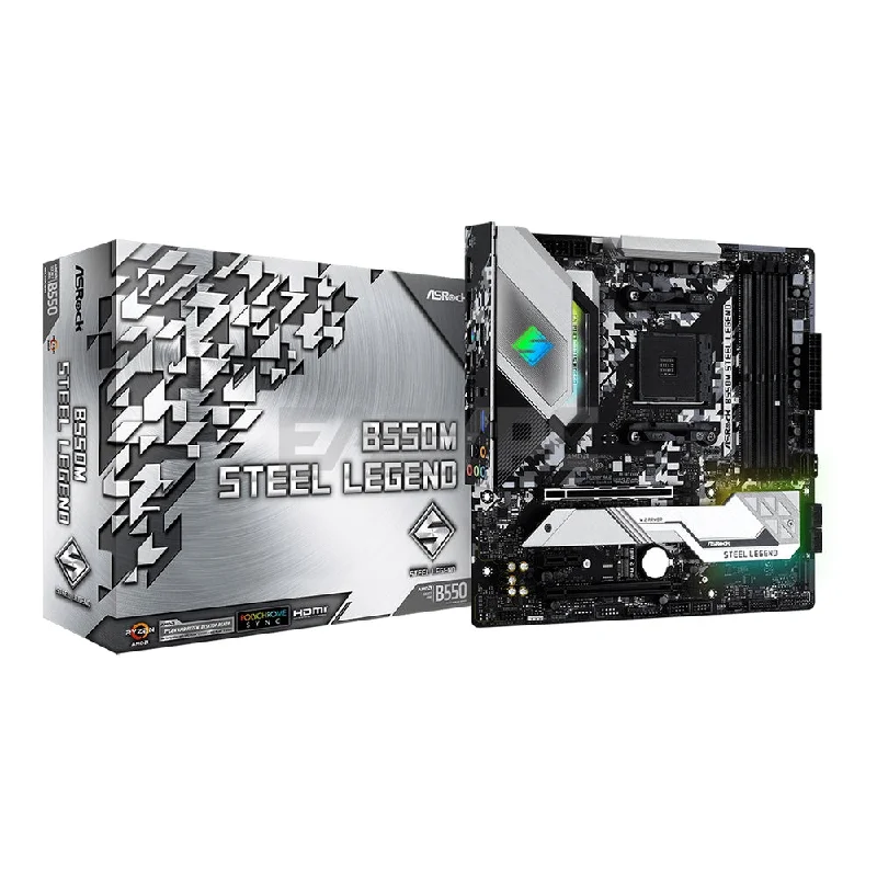 Asrock B550M Steel Legend Socket Am4 Socket Support Windows 11, AMD B550 Chipset Ddr4 Motherboard