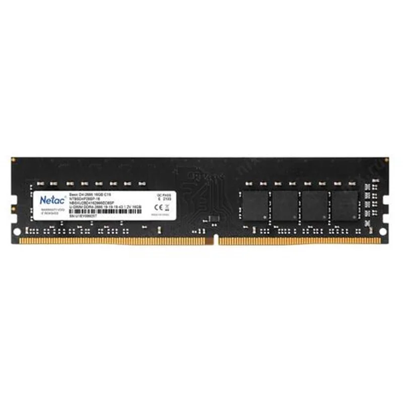 Netac Basic, 16GB, DDR4, 2666MHz (PC4-21300), CL19, DIMM Memory