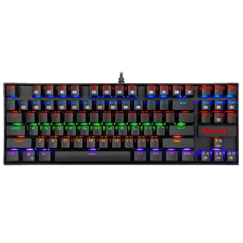 Redragon Kumara K552-KB Blue Switch Wired Rainbow Gaming Keyboard English & Arabic