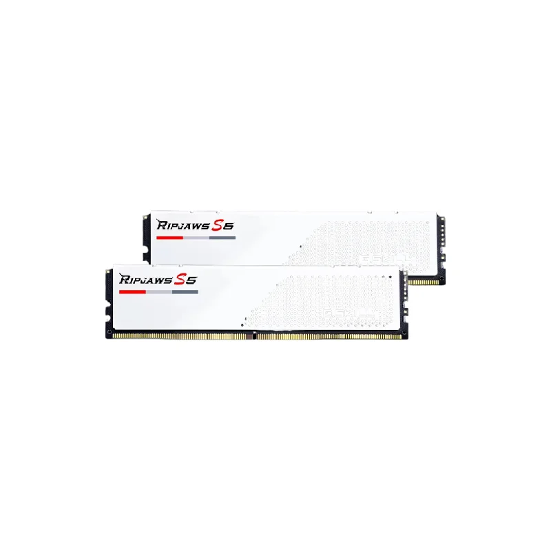 G.Skill Ripjaws S5 32GB (2x16GB) DDR5 6000MT/s White F5-6000J3648D16GX2-RS5W Desktop Memory