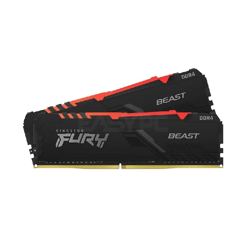 Kingston Fury Beast 16gb 2x8 3600MT/s Ddr4 Memory RGB Black