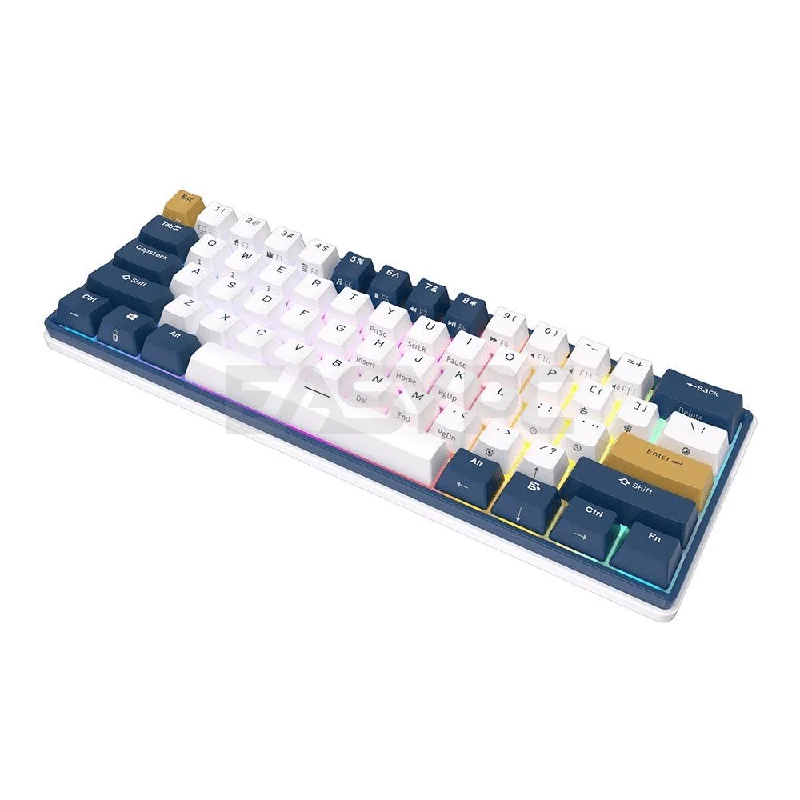 Royal Kludge RK61 Plus Trimode Blue switch Mechanical Keyboard White/ Klein Blue