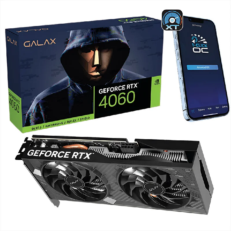 GALAX GeForce RTX 4060 1-Click OC 2X V2 8GB GDDR6 Graphics Card