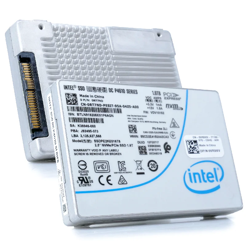 Intel P4610 SSDPE2KE016T8 1.6TB PCIe Gen 3.1 x4 4GB/s U.2 NVMe 2.5in Refurbished SSD