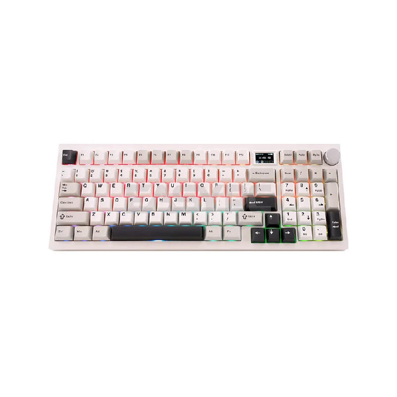 RAKK SINAG PRO|Trimode Gasket Mount 1.4" TFT Screen|96 Keys|Mechanical Keyboard|White