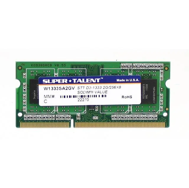 Super Talent Ddr3-1333 Sodimm 2Gb/256X8 Notebook Memory