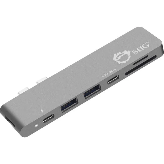 SIIG Thunderbolt 3 USB-C Hub HDMI with Card Reader & PD Adapter - Space Gray JU-TB0512-S1